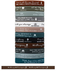 Christian Silicone Bracelets - Joshua 1:7